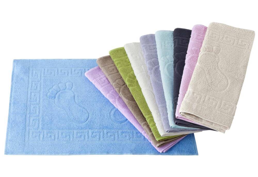 Ayak Havlusu 50x70 Ayak İzli Gül Kurusu - 1