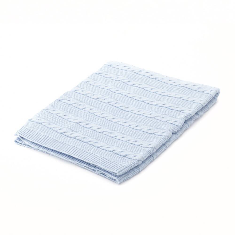 Lb Triko Bebek Battaniyesi 7505 Mavi 70x90 - 1