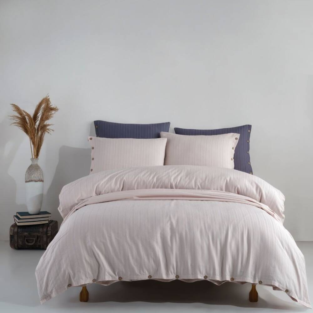 Saint Louis Damaks (Jakarlı) Stonewashed Nevresim Seti Çift Kişilik 220x240 cm - 1