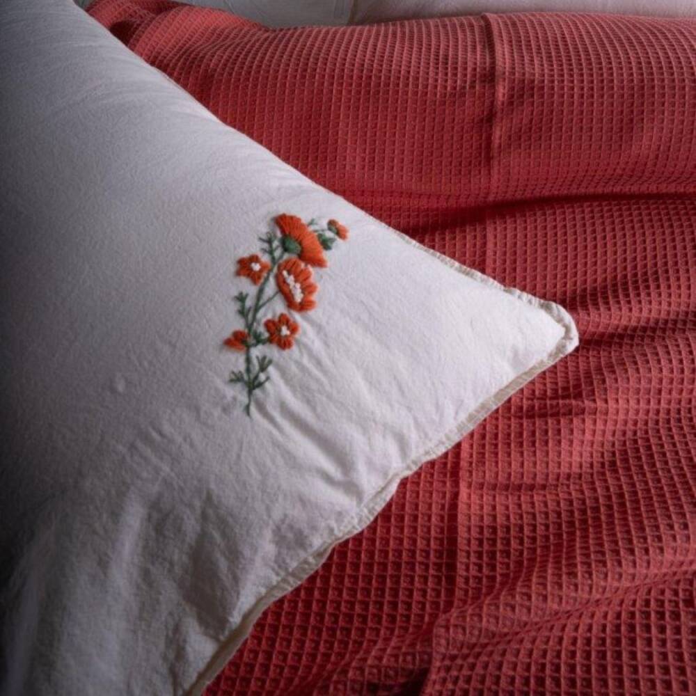 Maxstyle Helen Çift Kişilik Pike Takımı Kiremit 240x260 cm - 1