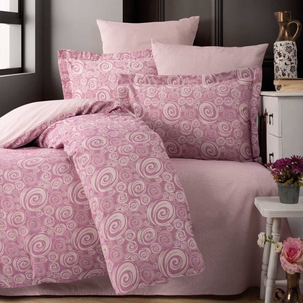 Maxstyle Lyocell Circle Mürdüm Çift Kişilik Nevresim - Maxstyle